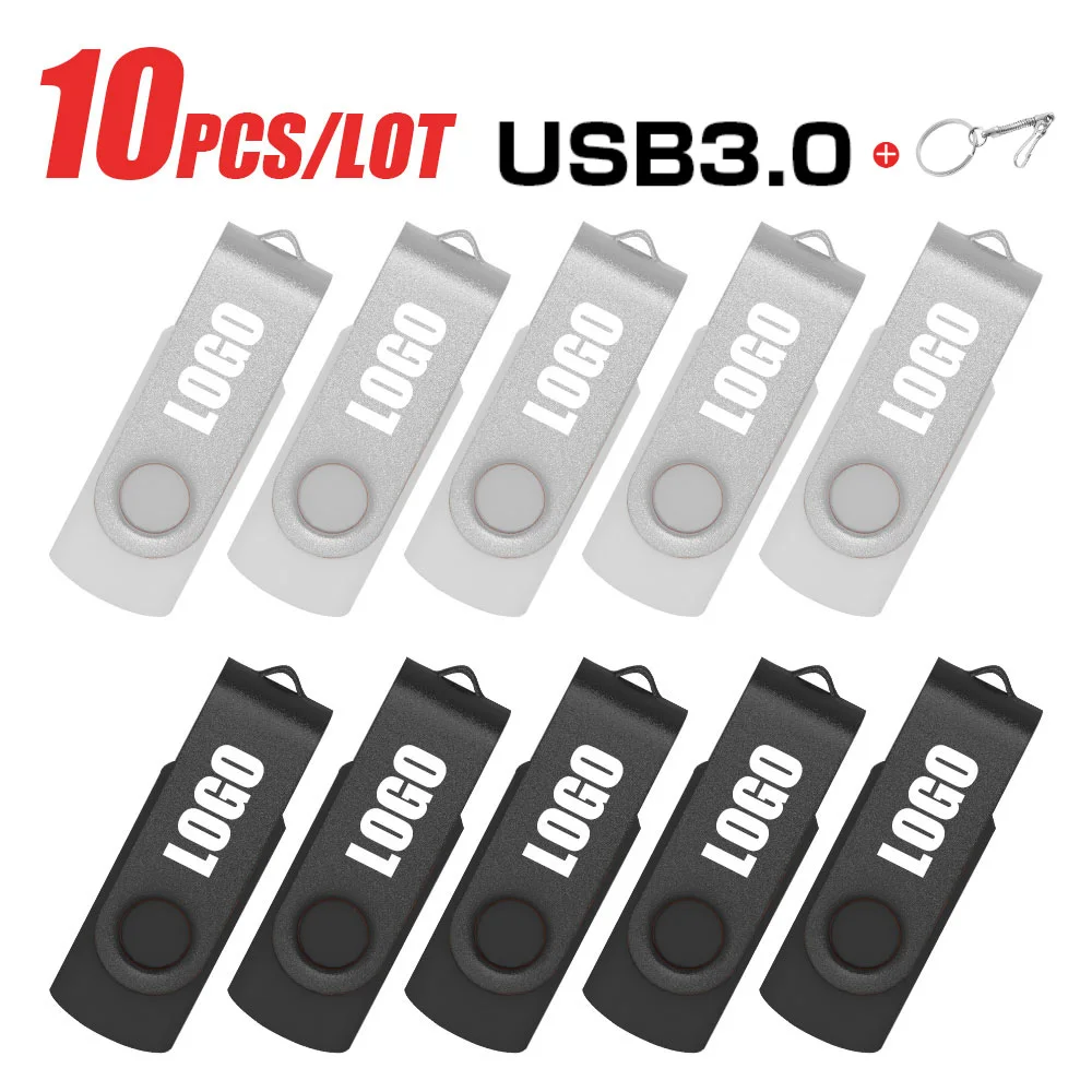 

10 шт./партия, USB 3,0 флеш-накопитель, 8 ГБ, 16 ГБ, 32 ГБ, 64 ГБ, ГБ