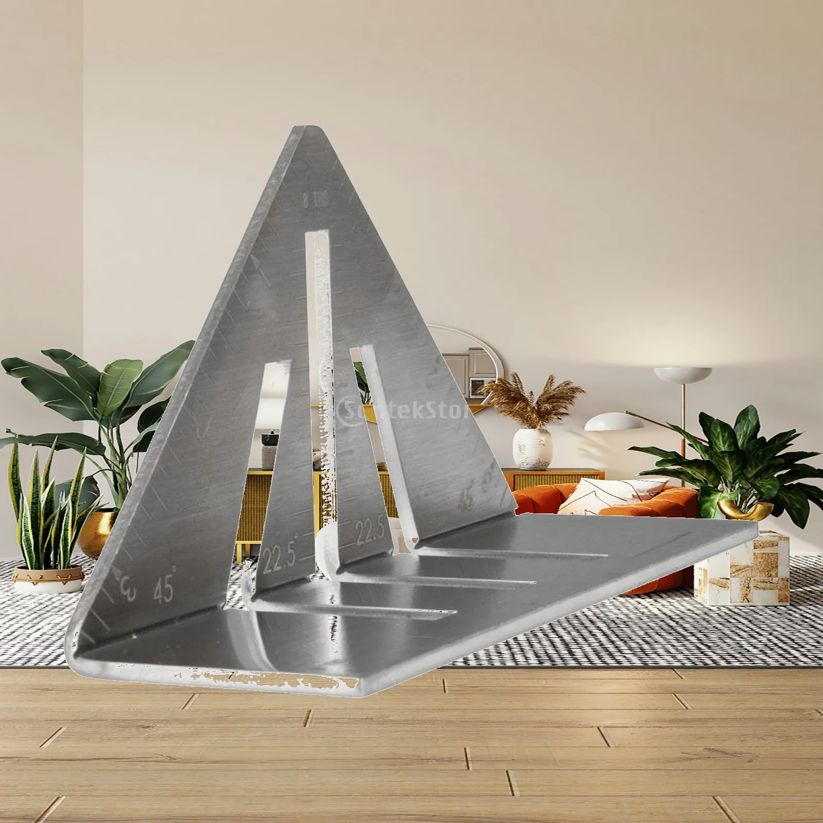 Versatile Triangular Marking Square Tool with Stable Base for Checking Angles in Metal Fabrication and DIY Tasks
