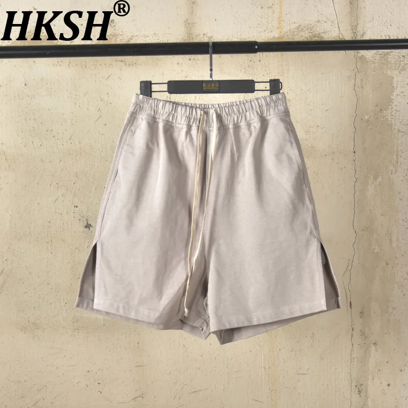 

Летние новые шорты HKSH: модные, повседневные, с разрезами, на шнурке, с эластичным поясом, стильные, хлопковые, для мужчин и женщин, HK18458