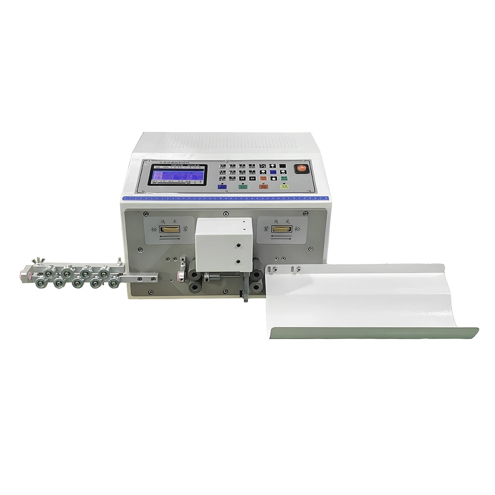 

Wholesalers High Precision 120-220W Premium Computer Cable Production Line Customized Wire Cutting & Stripping Machine
