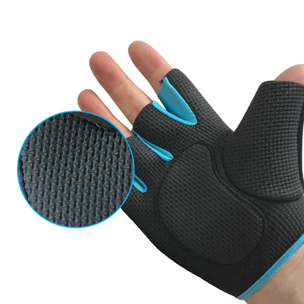 

Black L Size Cycling Gloves Half-Finger Breathable Anti-Slip Protection Gloves for Gym Fitness Workout Barbell Tug of War