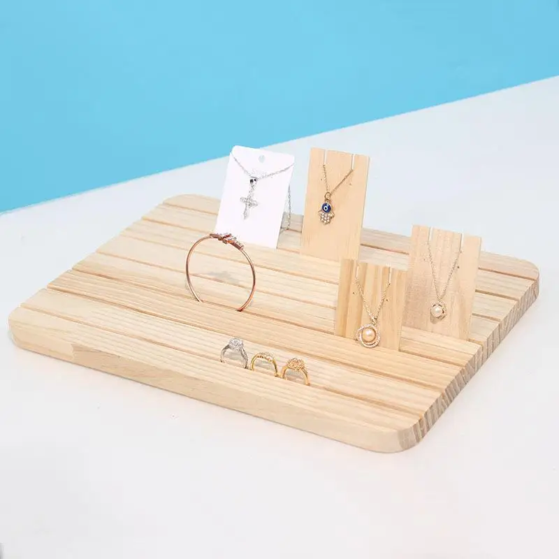 Jewellery Making Supplies Earring Organizer Ring Display Stand Jewelry Wood Earring Hoder Jewellery Packaging Case Exhibitors