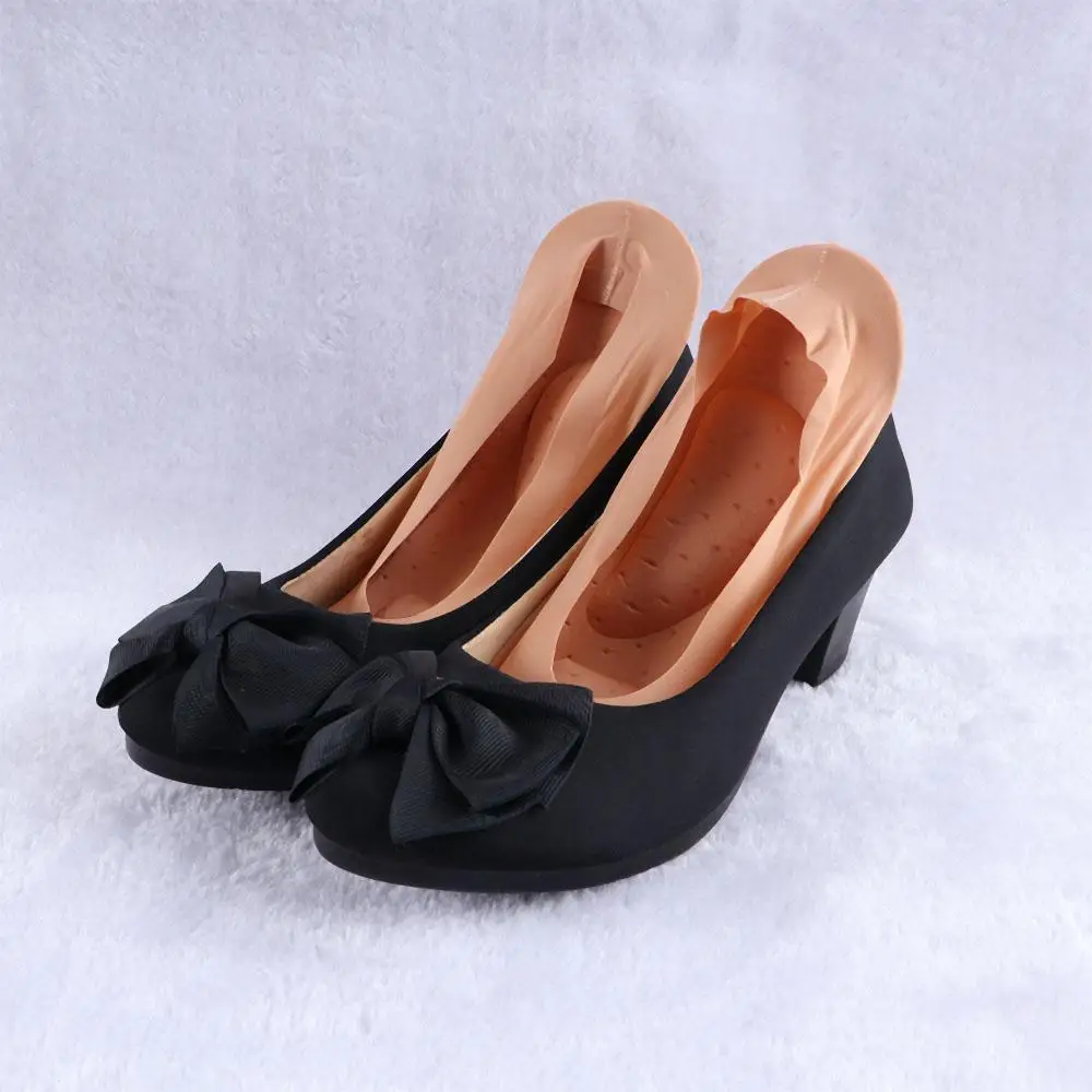 1 pair Insoles Ice Silk with Gel Pads Foot Massage Sock Slippers 3D Socks Invisible Socks Arch Support