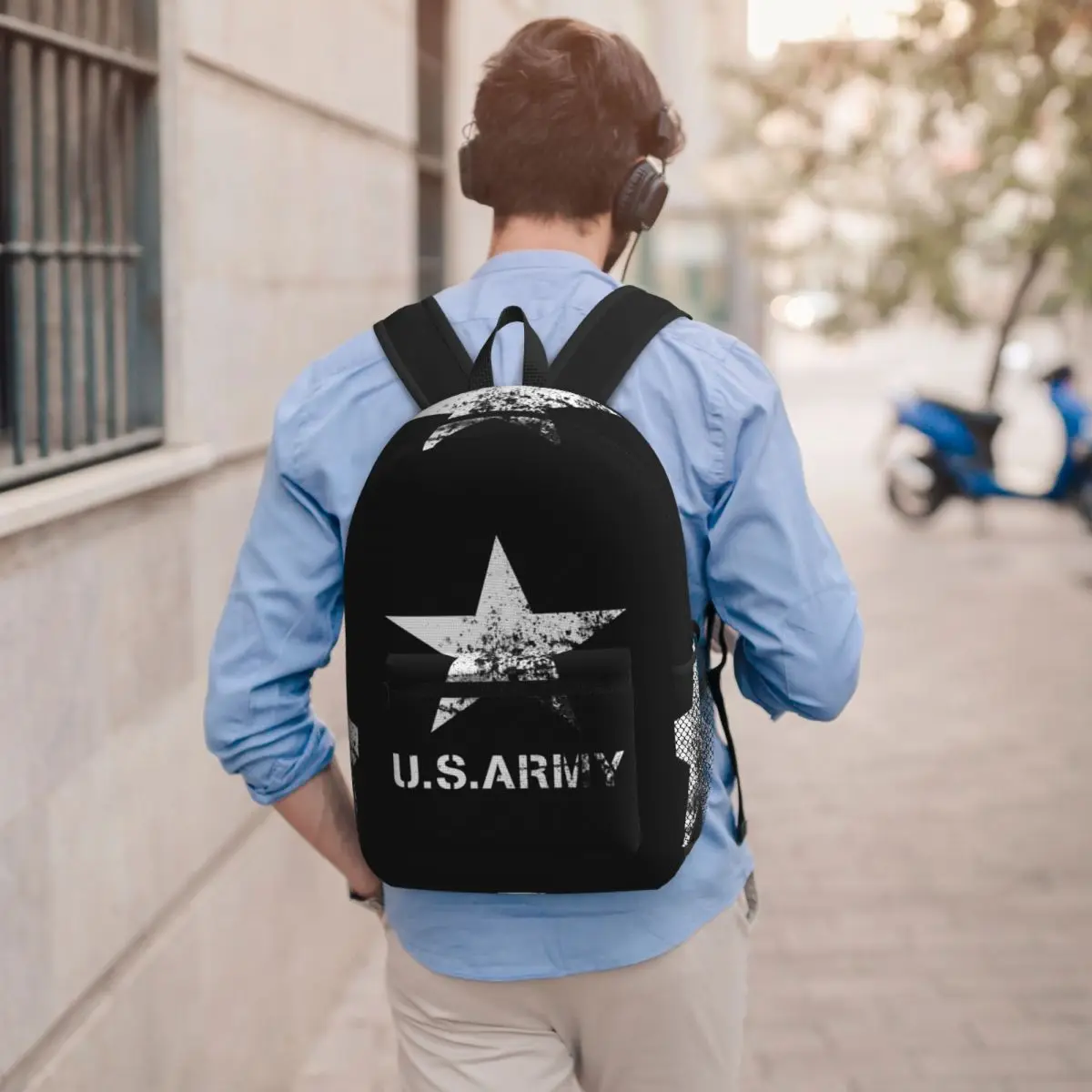 America Army Military Star Backpack Student BookBag Kids School Bag Laptop Shoulder Bags for Men Women