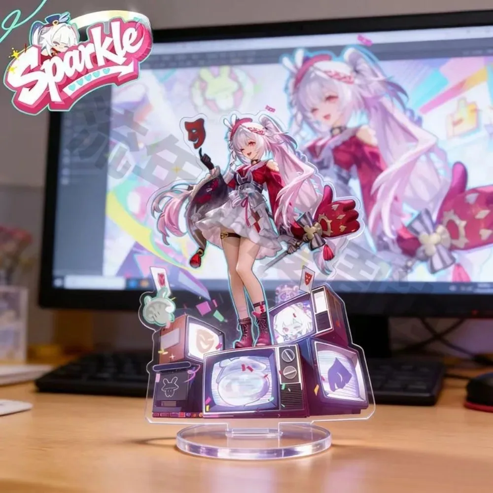Game Star Rail Peripheral Character Sparkle Exquisite Standing Sign Model Cute Figurine Keychain Desktop Decor Collection Gift