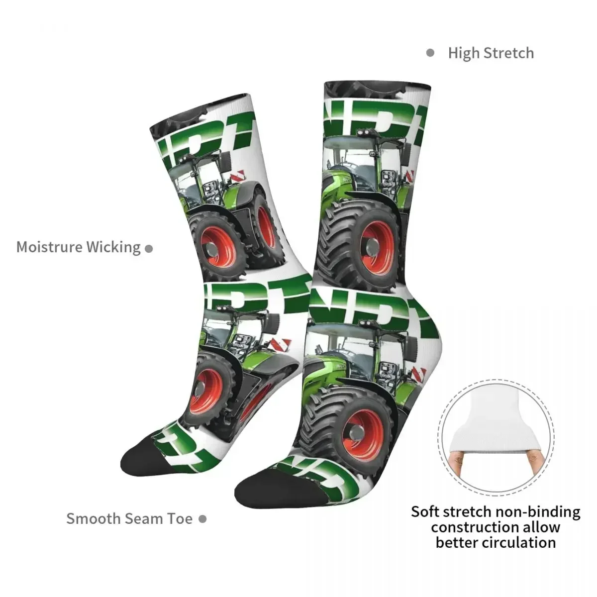 Fendt German Tractors Socks Harajuku Super Soft Stockings All Season Long Socks Accessories for Man's Woman's Birthday Present