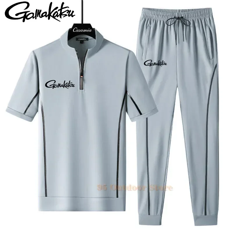 

2024 Gamakatsu Fishing Clothing Autumn Summer Fishing Suit Cotton Outdoor Camping Hiking Sport Set Quality Clothes Fishing Suits