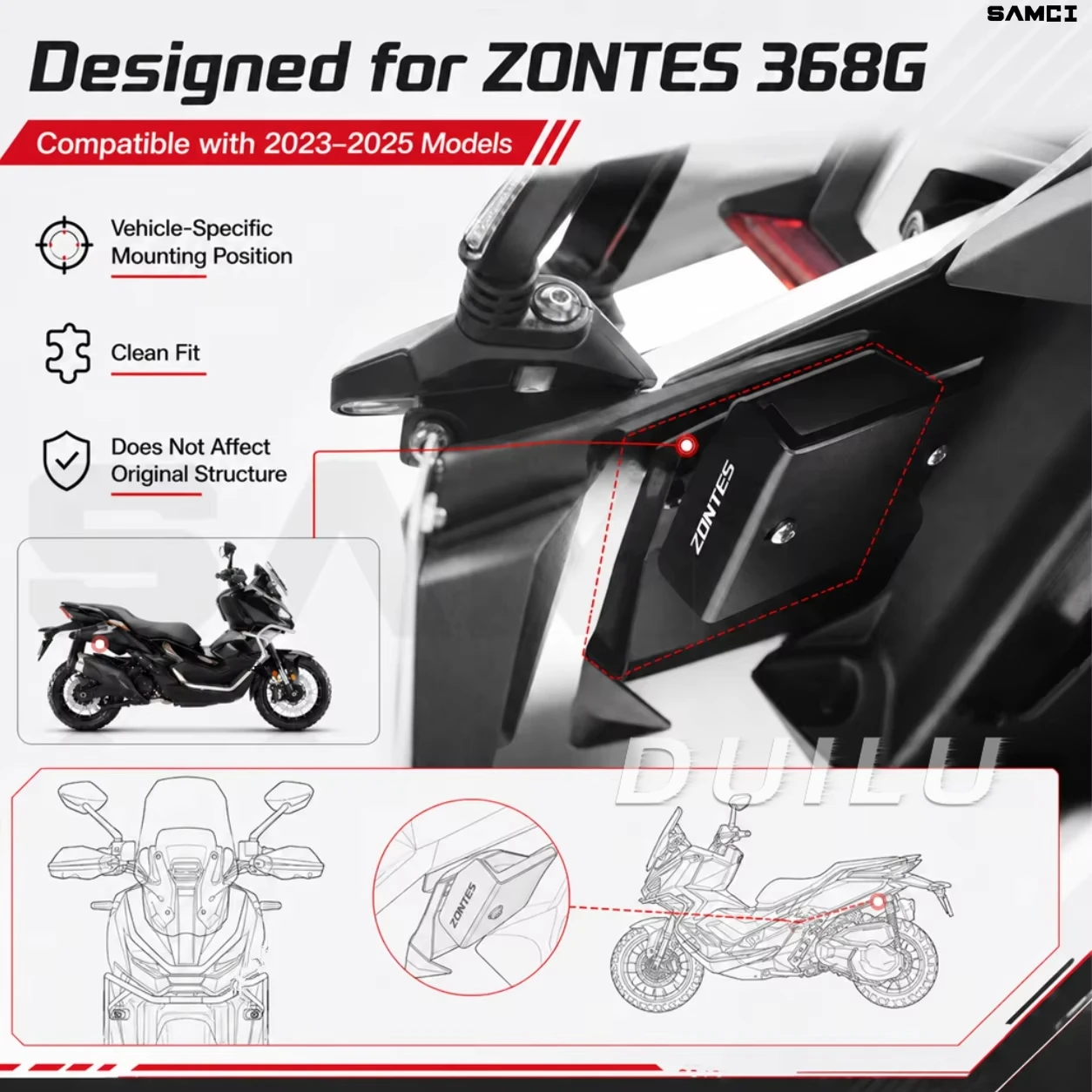 Motorcycle Rectifier Protective Cover CNC Aluminum Alloy Regulator Guard Accessories New For ZONTES 368G 501G 2023-2025