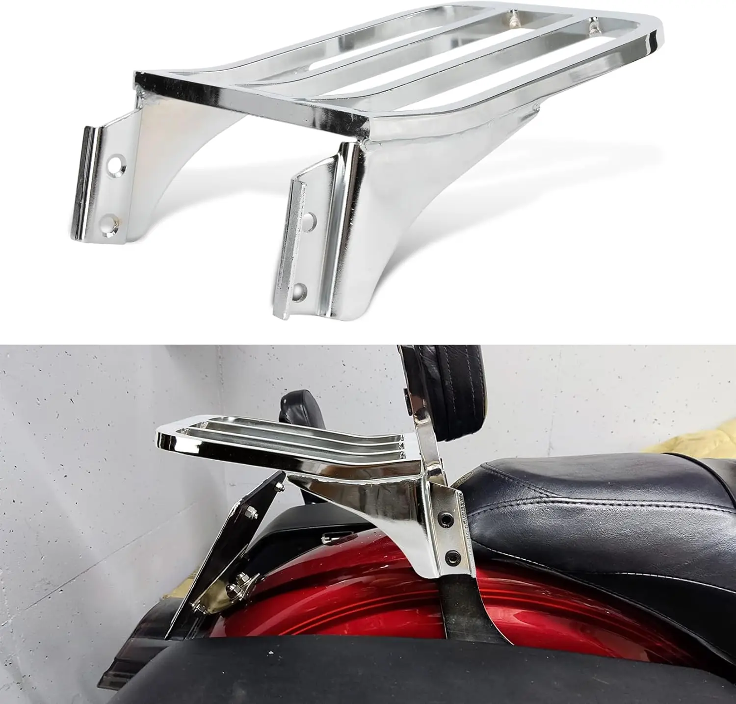 

For Harley Sportster XL 04-17 Dyna 06-17 Softail 84-05 FLST FLSTC LSTSC 06-17 Motorcycle Rear Sissy Bar Backrest Luggage Rack