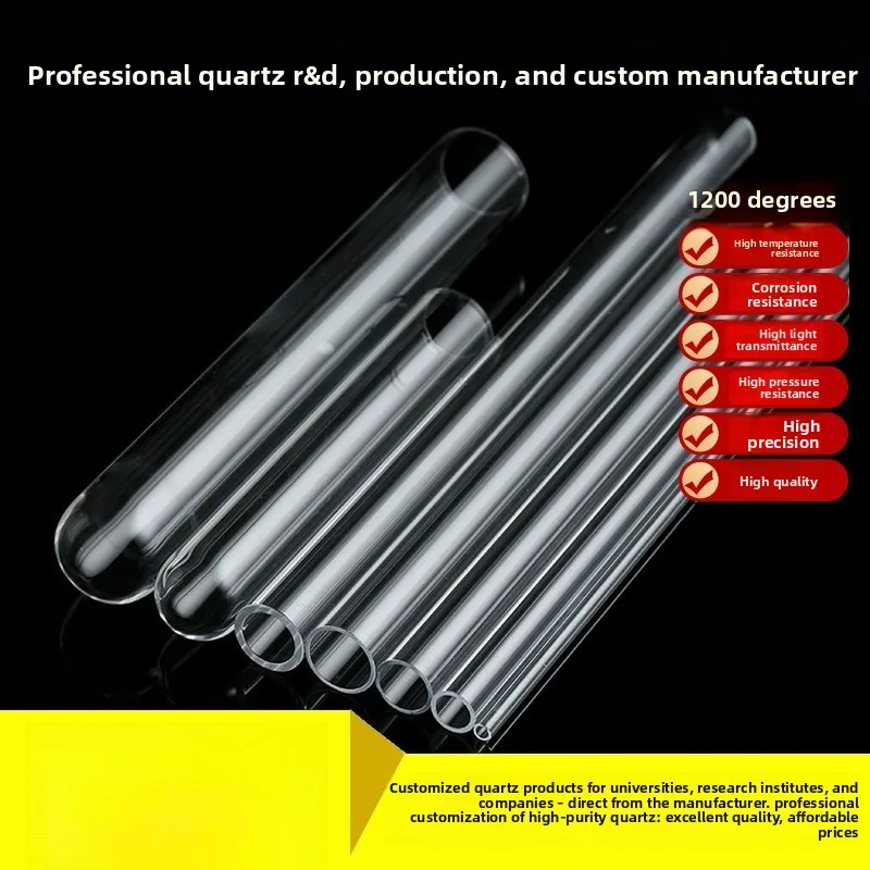 High Temp Quartz Glass Tube UV IR Transparent Hollow Explosion-proof for Tubular Furnace Ozone Lab Experiment