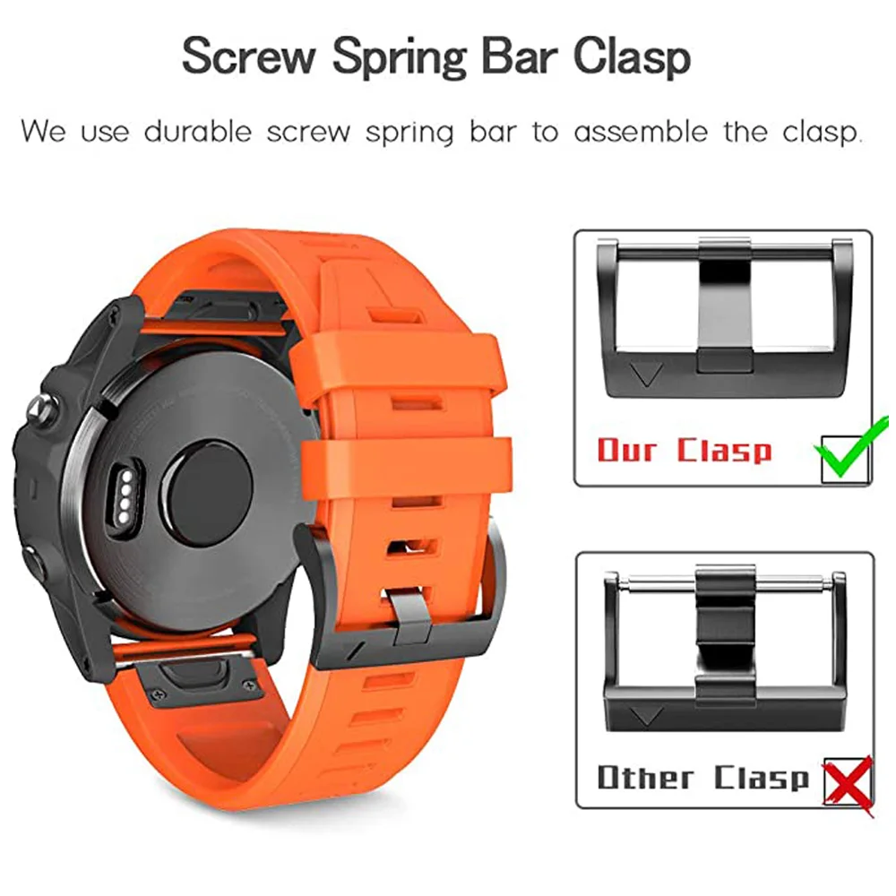 Epix Gen 2 حزام الساعات سيليكون ل Garmin Fenix 6X 6 برو 7X 7 5X 5Plus 935 945 ساعة ذكية 26 مللي متر 22 مللي متر الفرقة سوار Quickfit