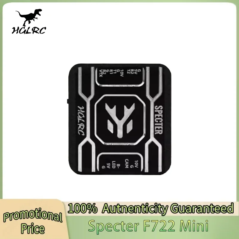 

Полетный контроллер HGLRC SPECTER F722 Mini MPU6000 OSD BARO 16 МБ с двойным BEC, 20x20 мм, 2-6S для FPV дронов-фристайл
