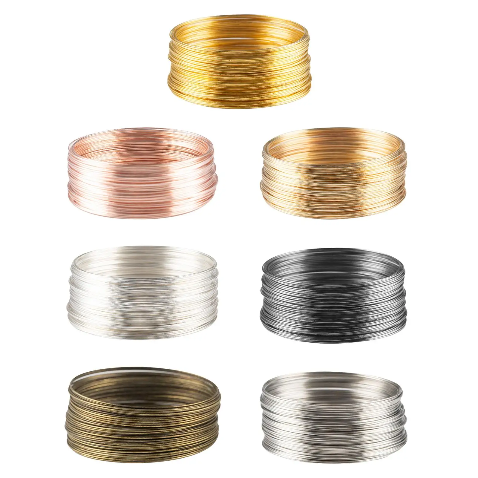 50 Loops Jewelry Wire Memory Wire Accessories Supplies Art Beading Wire for Jewelry Making Cuff Bangle Bracelet Necklace Earring