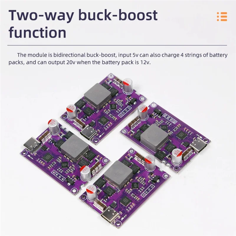 120W Two-Way Pd Fast Charging Module 4S Charging Treasure Module Circuit Board High Power Pd Fast Charging Boost/Buck