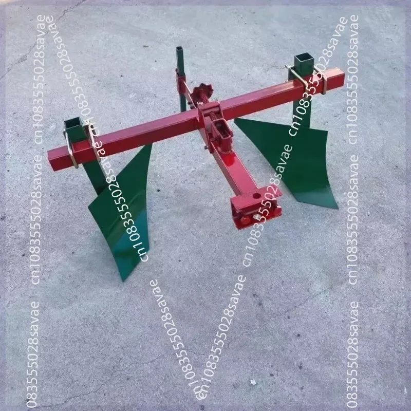 Walking Tractor with Ridging Plough Double Row Furrowing Plough Ridging Ditching Machine