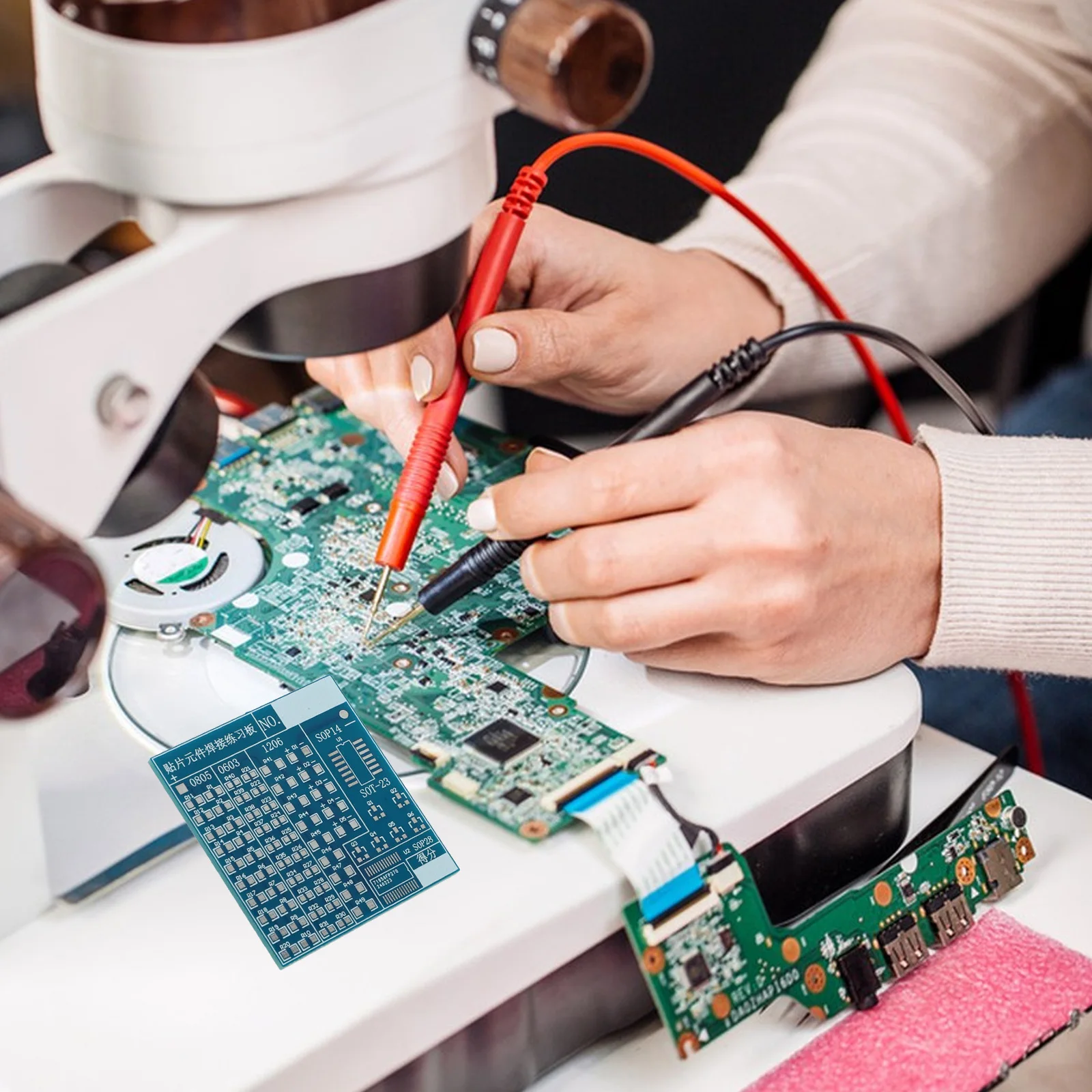 2 conjuntos kit de prática de solda placa pcb diy treinamento eletrônico leve portátil prática de solda conjunto de ensino eletrônico