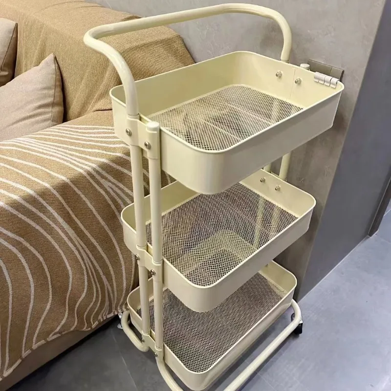 

Multi Layer Steel Rolling Cart Storage Rack Kitchen Trolley Floor Stand Portable Shelving Unit Kitchen Organizer Shelf Storage