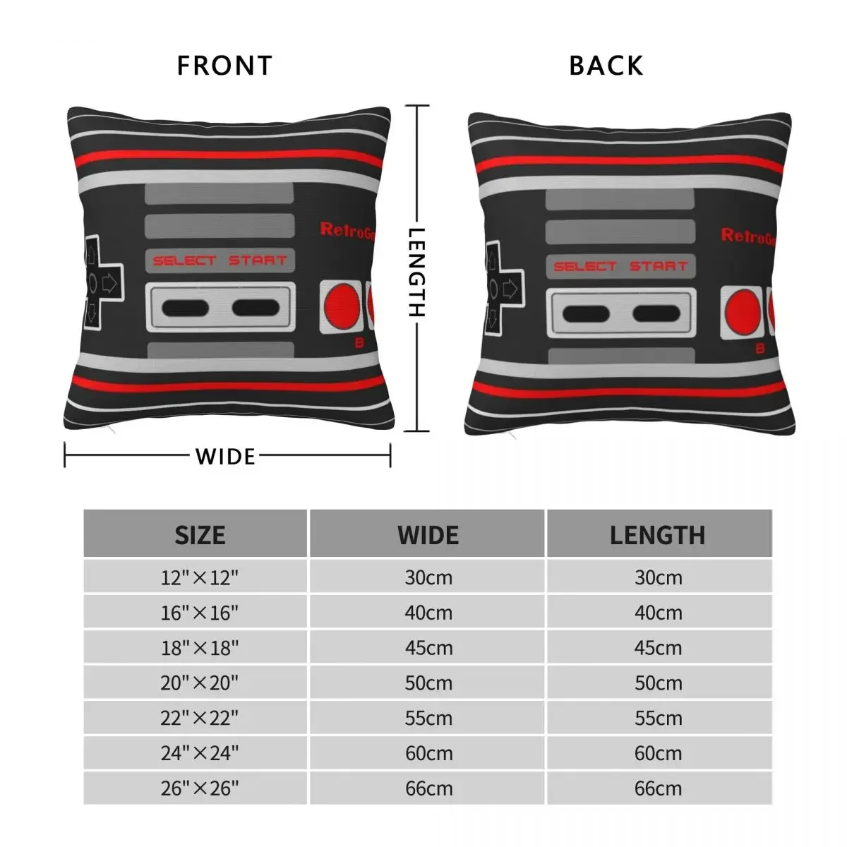 Pillow Cover Game Pad Linen Custom Cushion Cover Player Cute Funny Pillow Case For Sofa Home Decorative Pillowcases