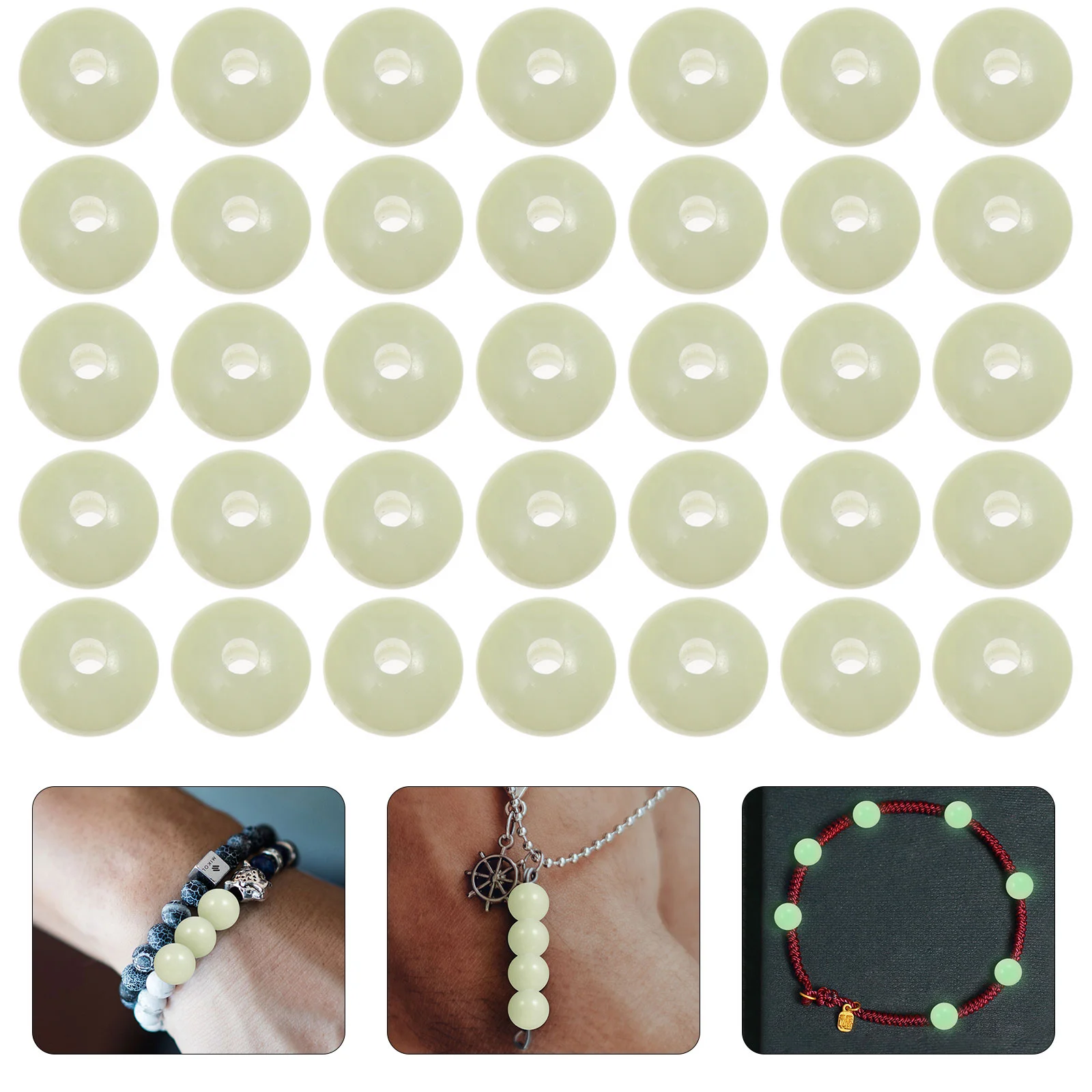 2 Packs Luminous Beads Night Shining Jewelery Making DIY Bracelets Jewelry Accessories Parts Kids Necklace