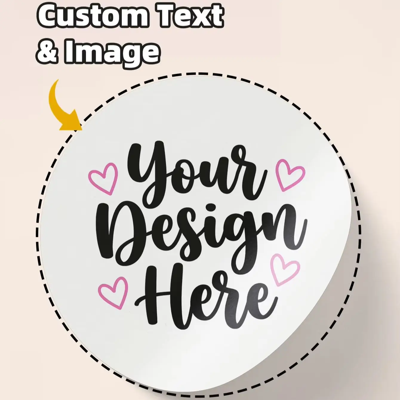 1/36/60/120pcs Custom Waterproof Stickers, Print Any Text or Graphics, Ideal for Parties, Labels, Packaging