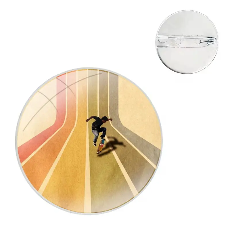 skateboard Badge Brooch Pin Accessories For Clothes Backpack Decoration gift