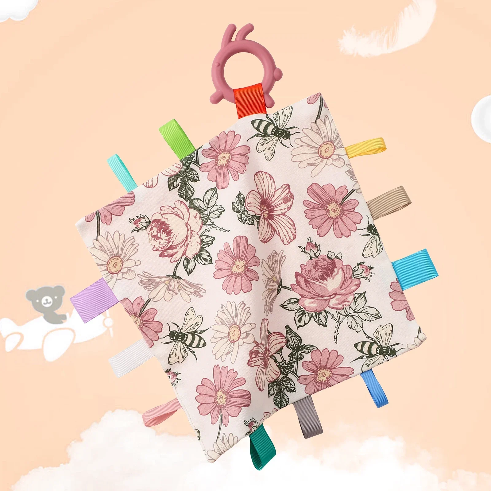 

Newborn Baby Muslin Squares Towel Baby Blankets Soothe Appease Doudou Cotton Baby Comforter Burp Cloth Teether Dental adhesive