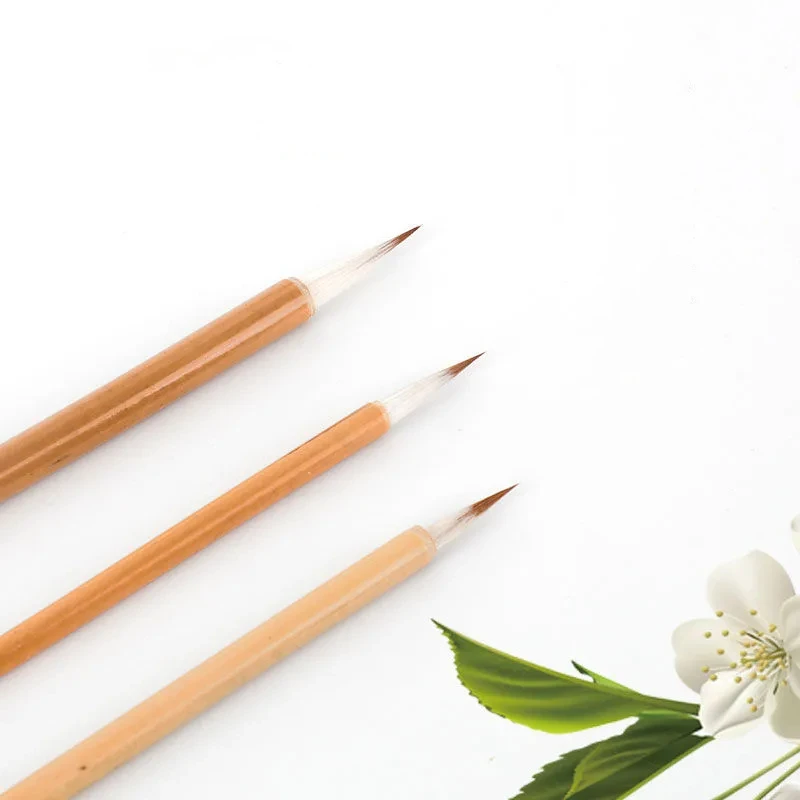 Weasel Woolen Multiple Hair Painting Brush Chinese Painting Hook Line Brush Slender Gold Small Regular Script Calligraphy Brush