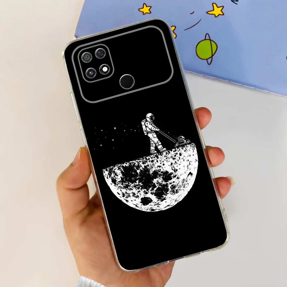 ForXiaomi Poco C40 Phone Case PocoC40 C 40 Cover Soft TPU Cute Astronaut Protective Silicone Cover For Xiomi Poco C40 2022 Funda