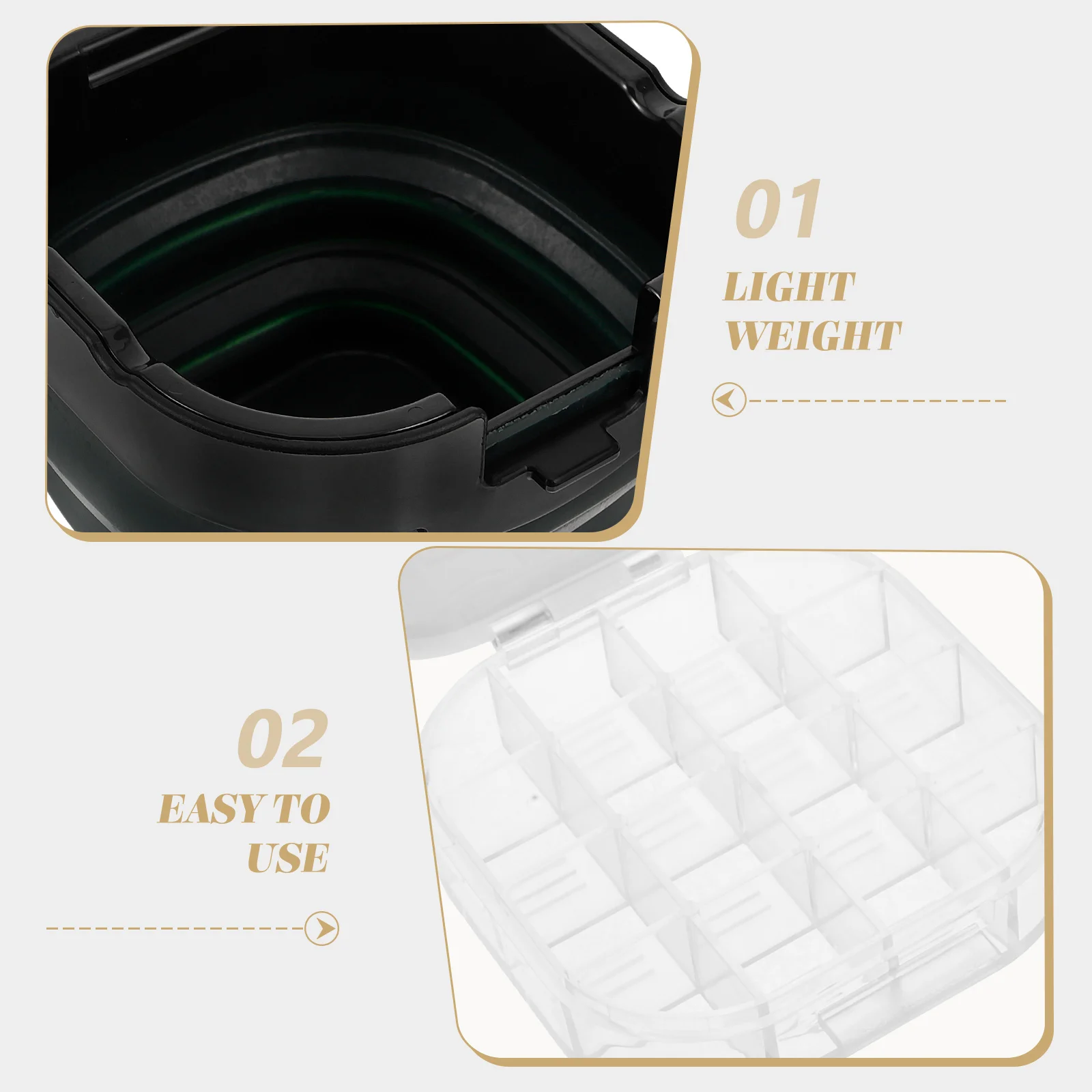 

Watercolor Brush Holder with Large Capacity Multi-Purpose Paint Brush Cleaner Bucket Compact Lightweight for Travel Painting