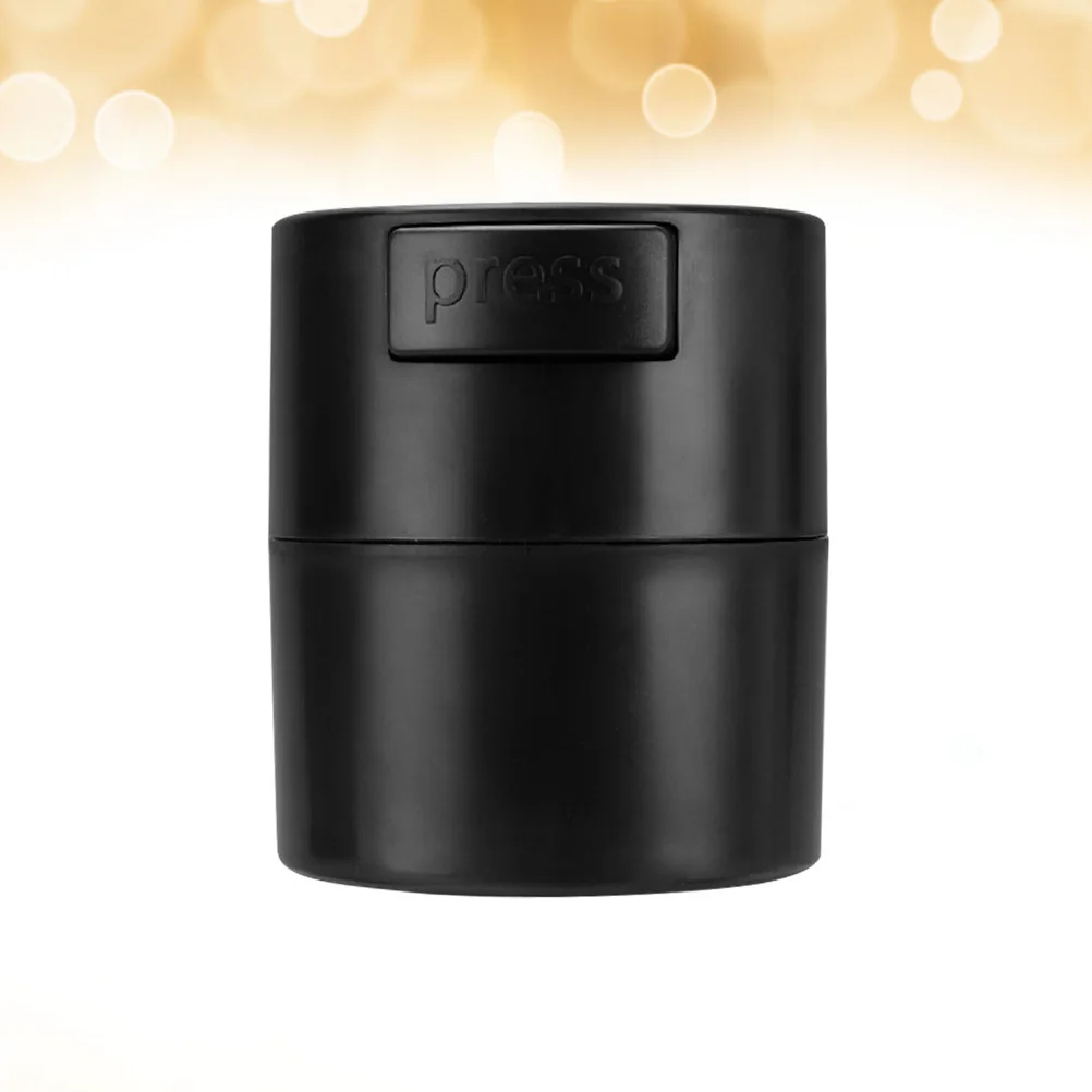 1pc Eyelash Glue Storage Box Black Large Capacity Sealable Container For Eyelash Extension Adhesive Portable Travel Jar Case