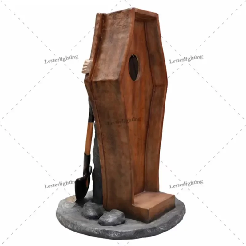 for Halloween Haunted House Horror Theme Scene Layout and Decoration Scary Large Foam Coffin