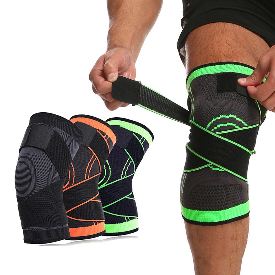

2pcs Knee Compression Sleeve with Adjustable Straps Anti Pain Osteoarthritis for Running Working Out and Sports Wearing Hiking