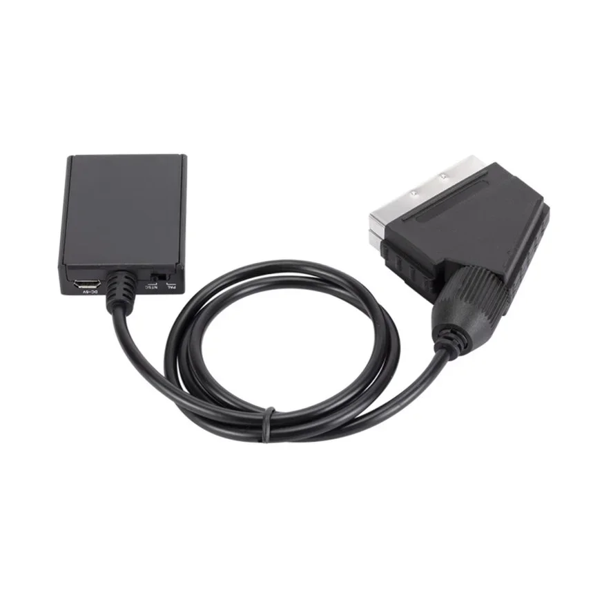 Adattatore da HDMI a SCART 1080P convertitore Audio Video di lusso PAL/NTSC per HD TV Sky DVD Box accessori per convertitore di segnale di lusso