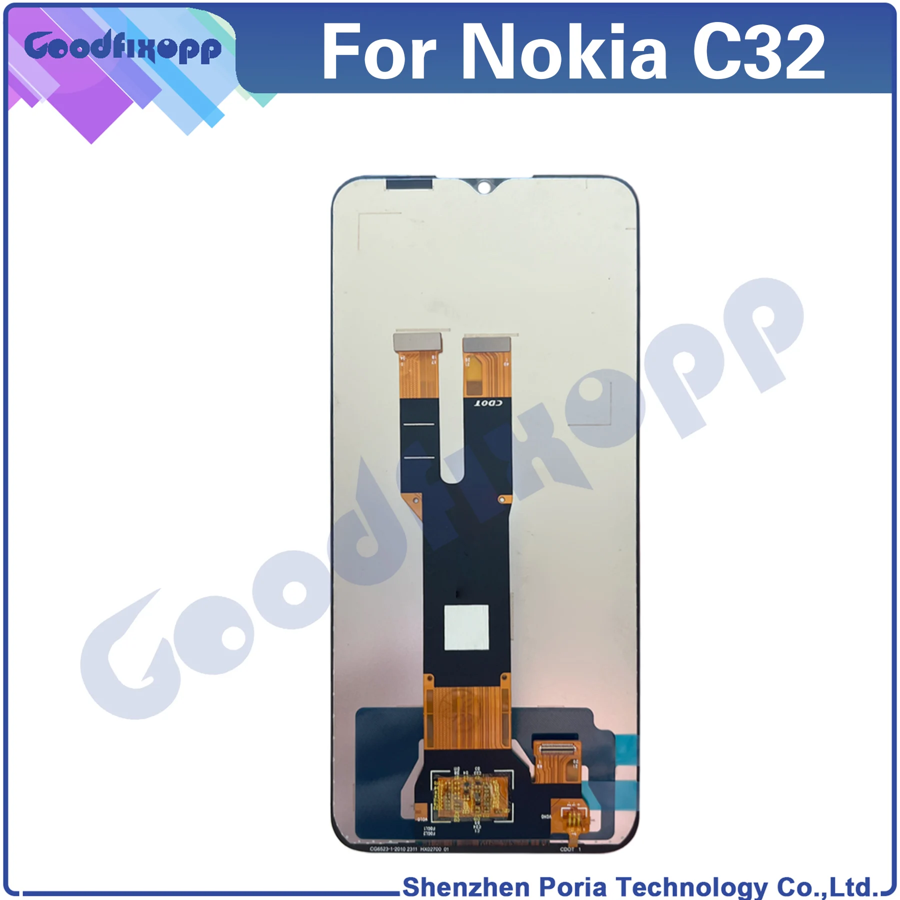 Lcd touch screen digitador assembly para nokia c32, peça de reposição, peças de reparo