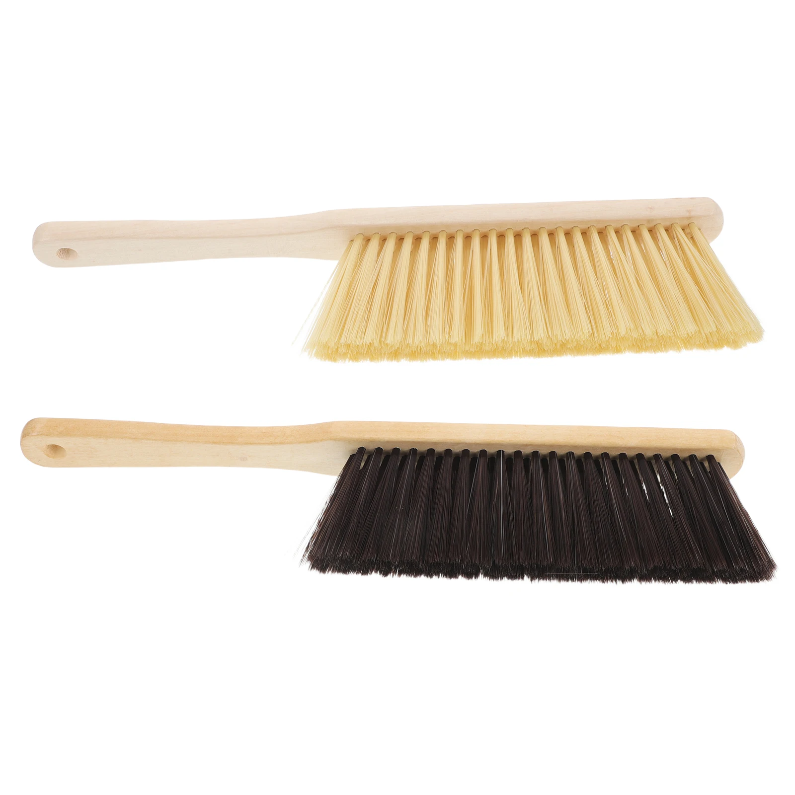 

2 Pcs Brush Soft Wooden Soft Brush For Cleaning Furniture Handle for Furniture Car Bed Dusting Sweeper Broom Cleaning Tools