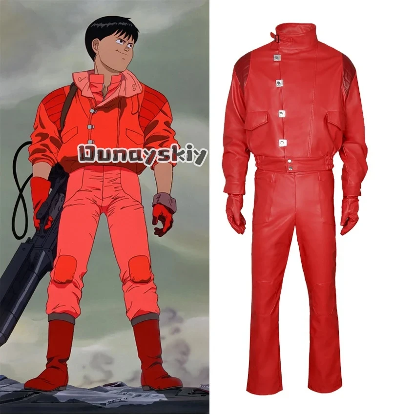 Shotaro Kaneda Cosplay Costume Full Set PU Red Motorcycle Uniform Halloween Party Uniform Fancy Cosplay Outfits Anime AKIRA view 2