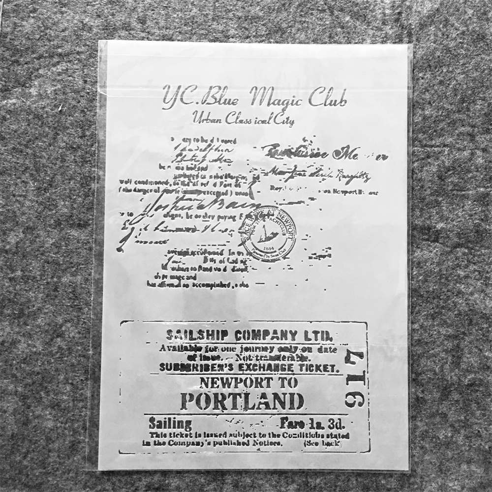 A4 29 cm Vintage Posta Mektupları Zarf DIY Katmanlı Şablonlar duvar tablosu Karalama Defteri Boyama Kabartma Albümü Dekoratif Şablon