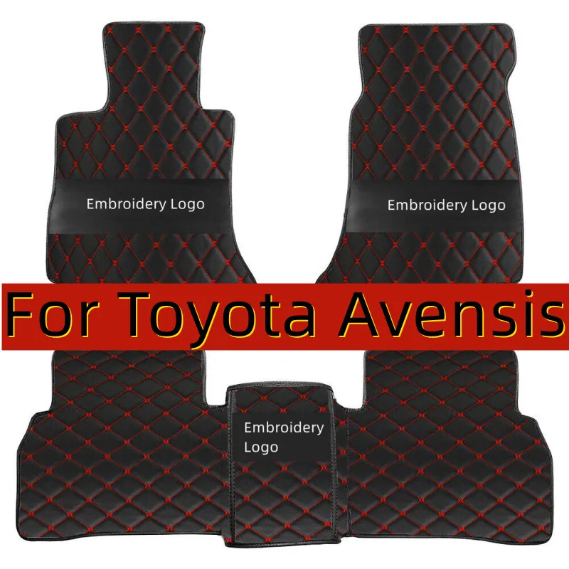 Car Floor Mats For Toyota Avensis T270 2010~2017 Full Set Luxury Leather Mat Durable Waterproof Carpet Auto Rugs Car Accessories