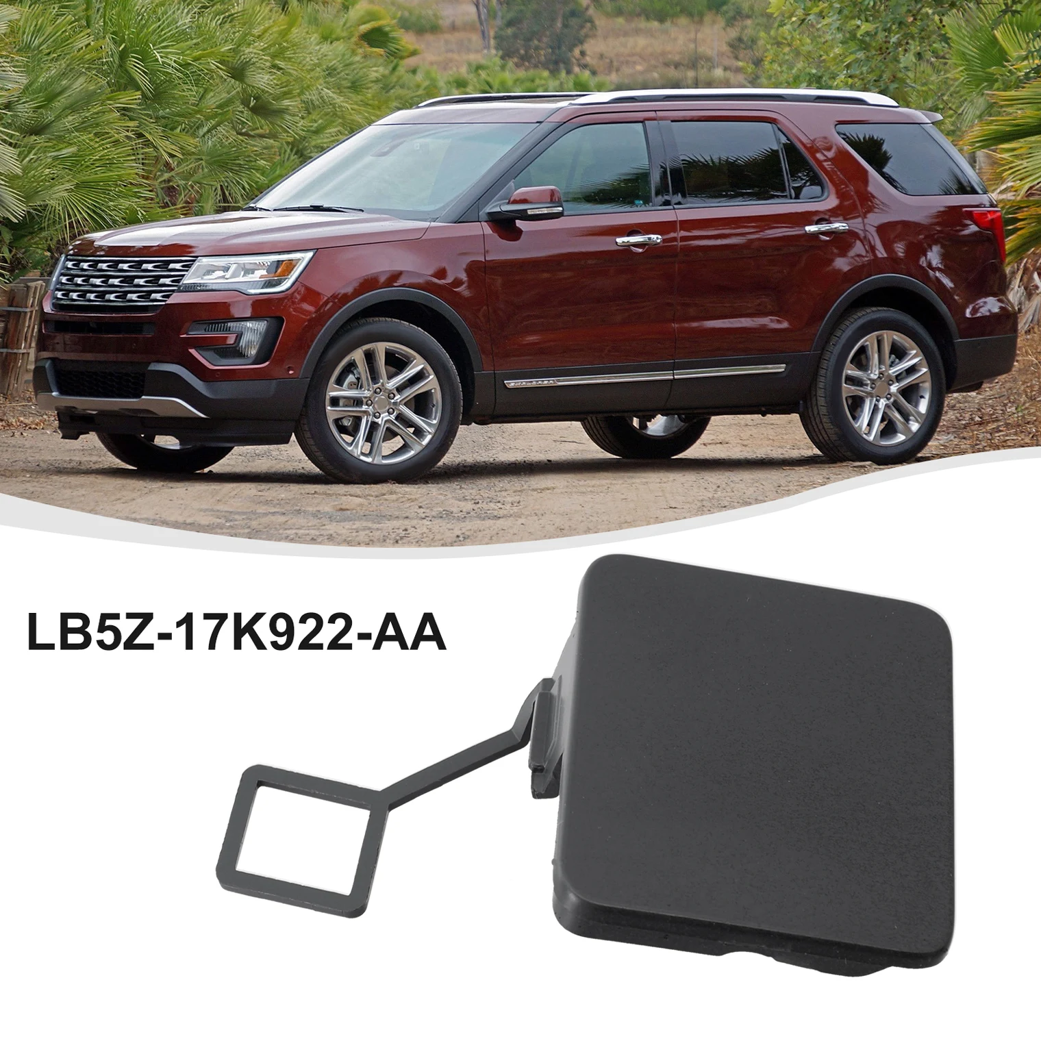 Cubierta de soporte de remolque LB5Z-17K922-AA negro para coche Ford Explorer 2020 2021 2022 2023 pieza accesorios para automóvil nuevo