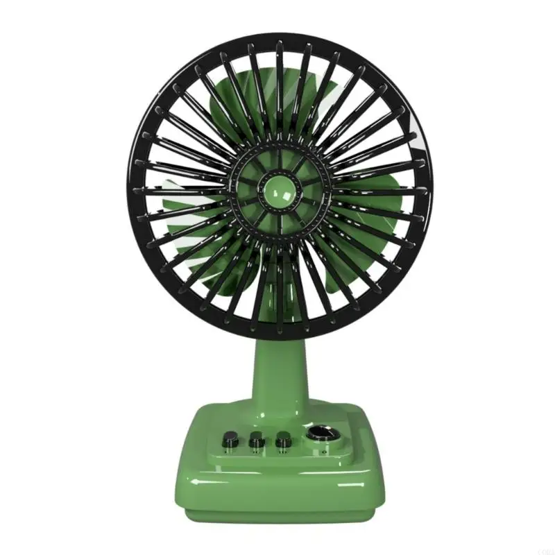 

Miniature Retro Metal Desk Fan USB Rechargeable 3 Speed Cooling Device Desk USB Fan