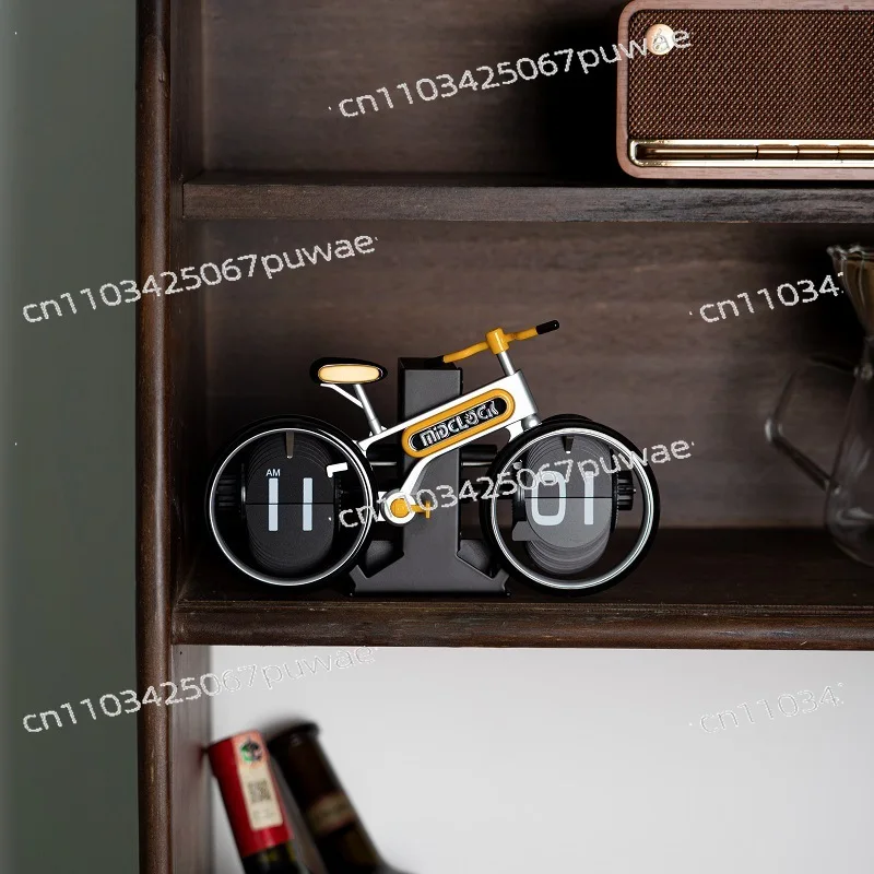 Creative bicycle page turning clock bicycle decorative seat clock