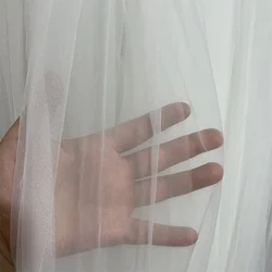 Tissu de tulle transparent en maille douce pour robe de mariée, voile de tulle suisse pour patients, ivoire, beige, noir, haute qualité, blanc, 150cm