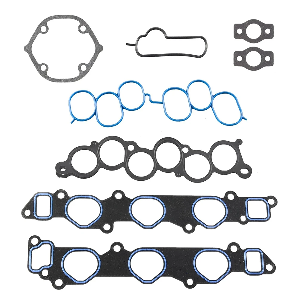 

For Engine Repair Intake Gasket Rubber Metal Kit Rubber Metal Direct Replacement Lower Upper Placement 1 Set Included