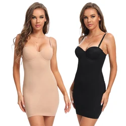 Vrouwen Stretch Rechte Jurk Met Beugel Cup Eenvoudige Sexy Jurken Spaghetti Band Tube Bodycon Een Stuk Potlood Onderjurk