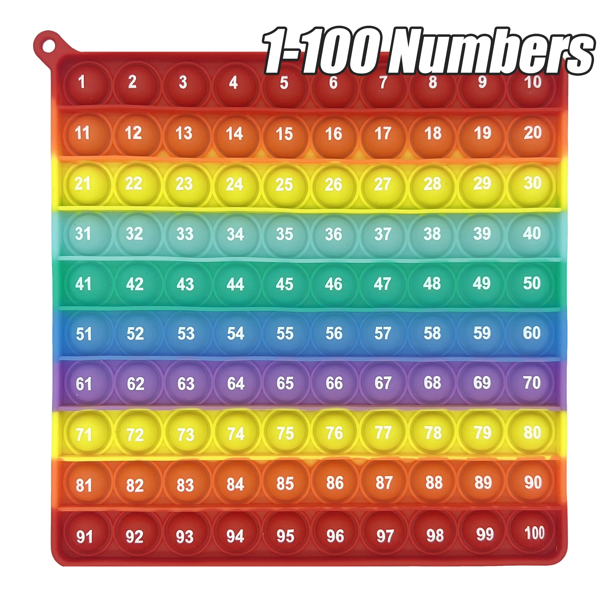 Jouet interactif d'apprentissage des mathématiques, planche de comptage des nombres en Silicone 1-100, jeu de Fidget sensoriel pour enfants, salle de classe éducative
