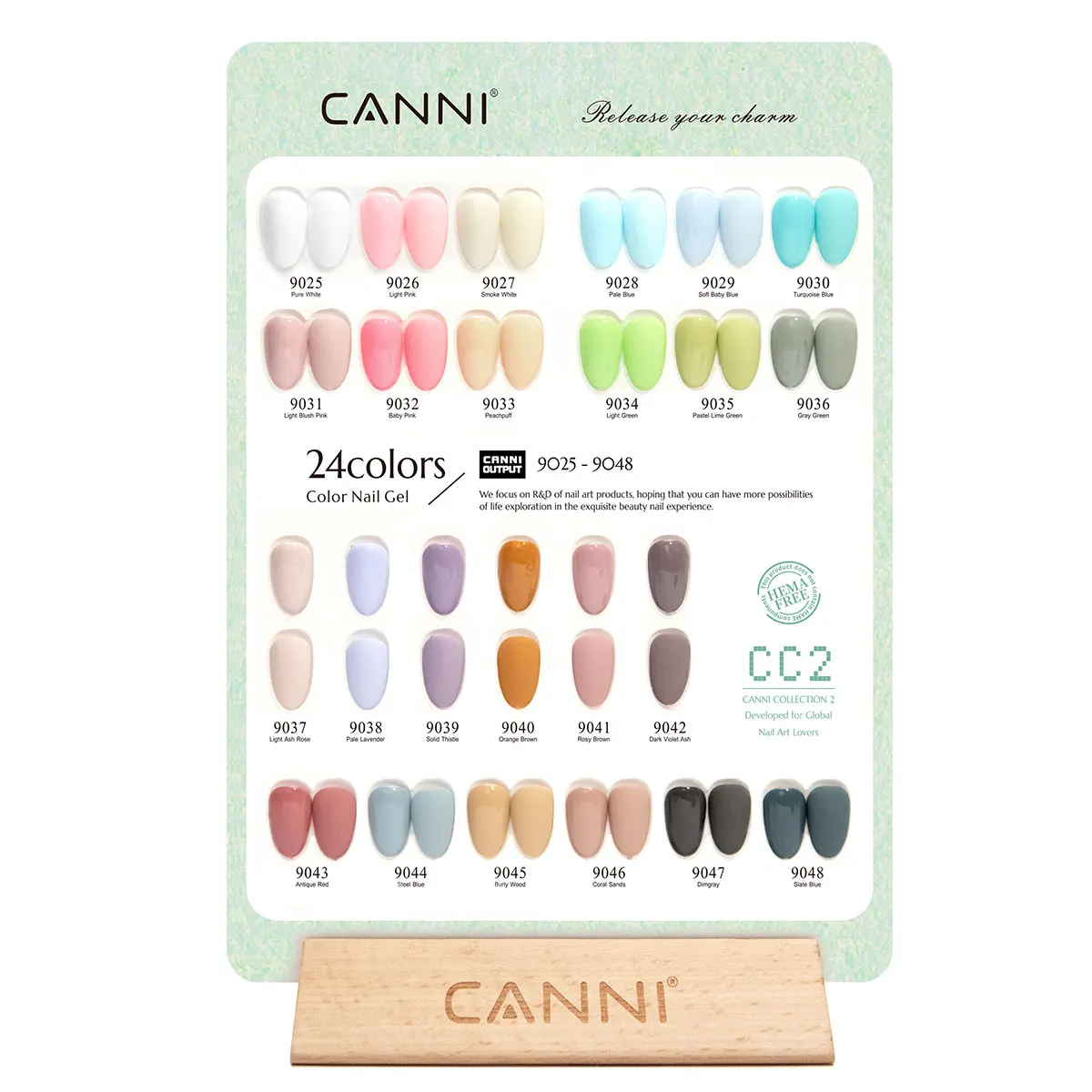 CANNI HEMA FREE Nagelgellack VIP Kit Farbkarte Diamond Top Coat 30 Stück/Set 9 ml Soak Off UV LED Nagelmaniküre CC1 bis CC7 Kit – Detail 18