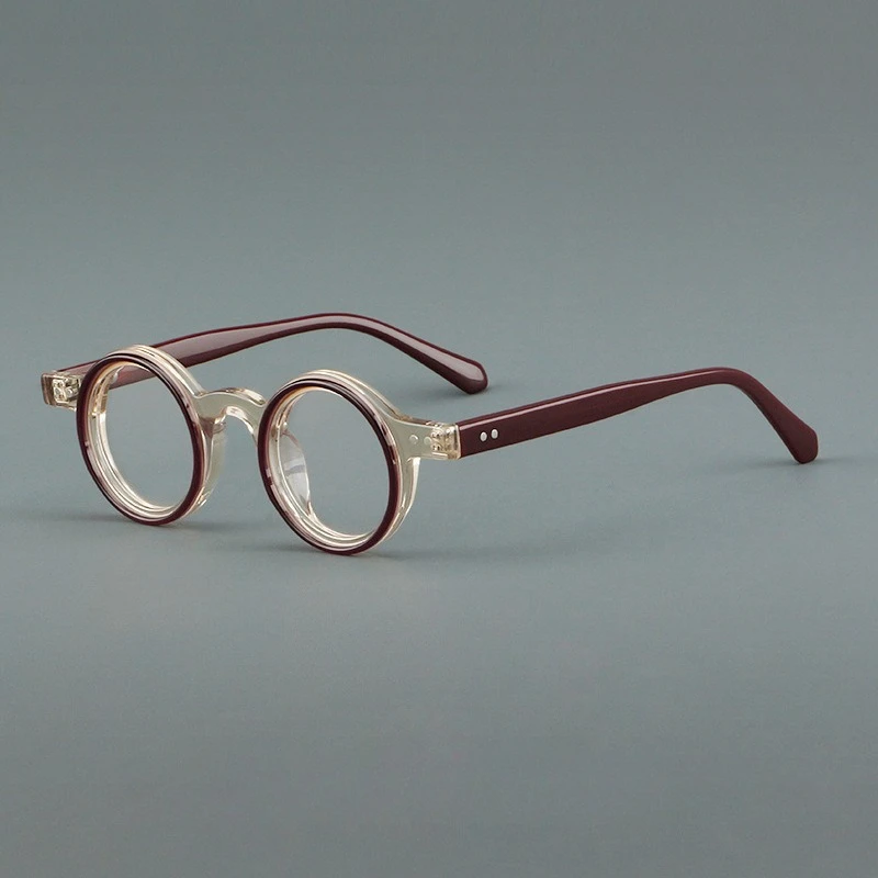 

Очки для зрения 2026 года: высококачественная оправа из ацетата с двойным круговым дизайном, для женщин и мужчин, с защитой от синего света, по рецепту