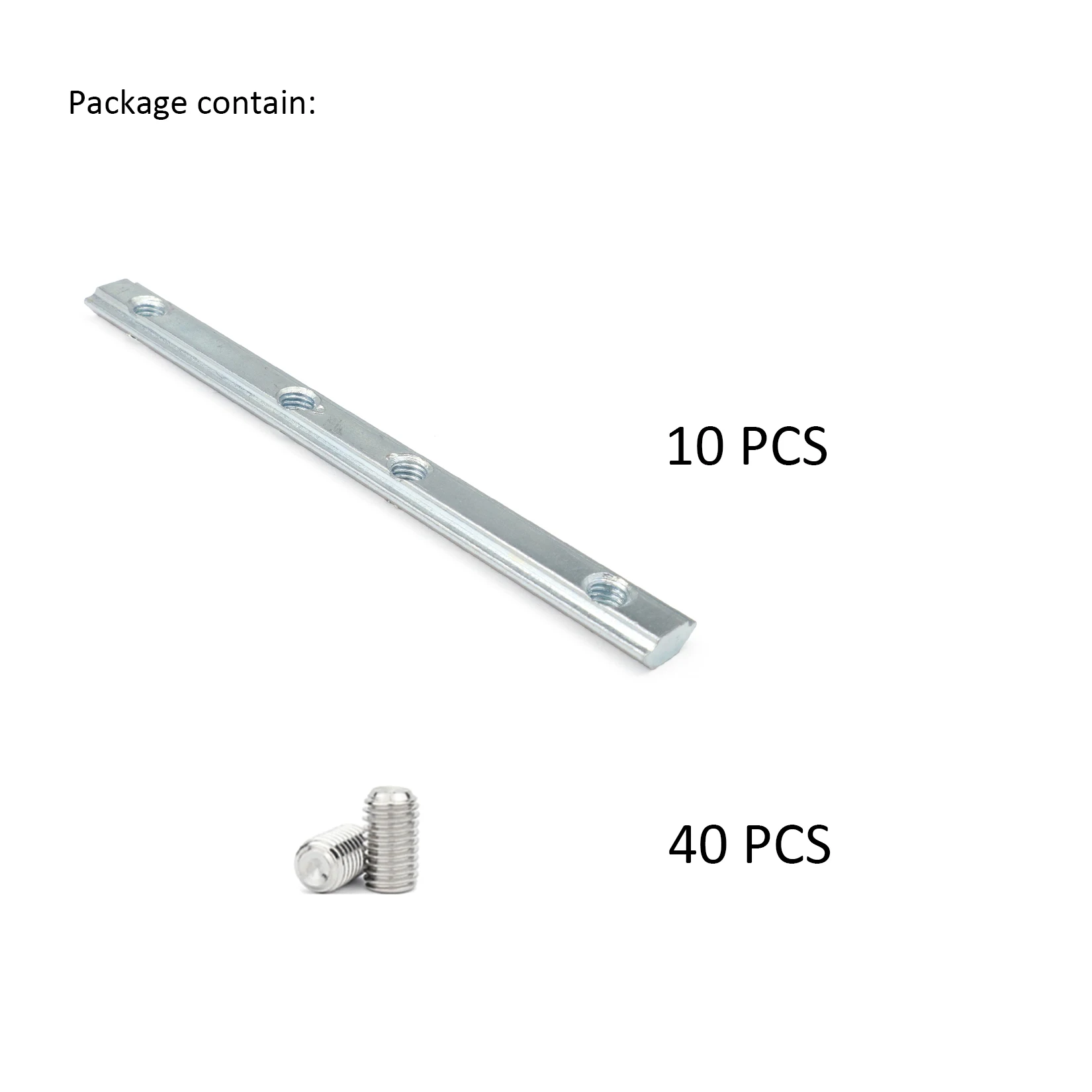 10Pcs 10 Series Aluminum Extrusion Profile Corner Bracket Straight Connector for 1010 10/10 1 Inch Extruded Aluminum with Screws