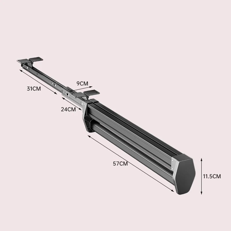 Multifunctional Wardrobe Trouser Hanger with Built-In Telescopic Pants Storage Pull-Out Clothes Rail Shelf Wardrobe Organizer