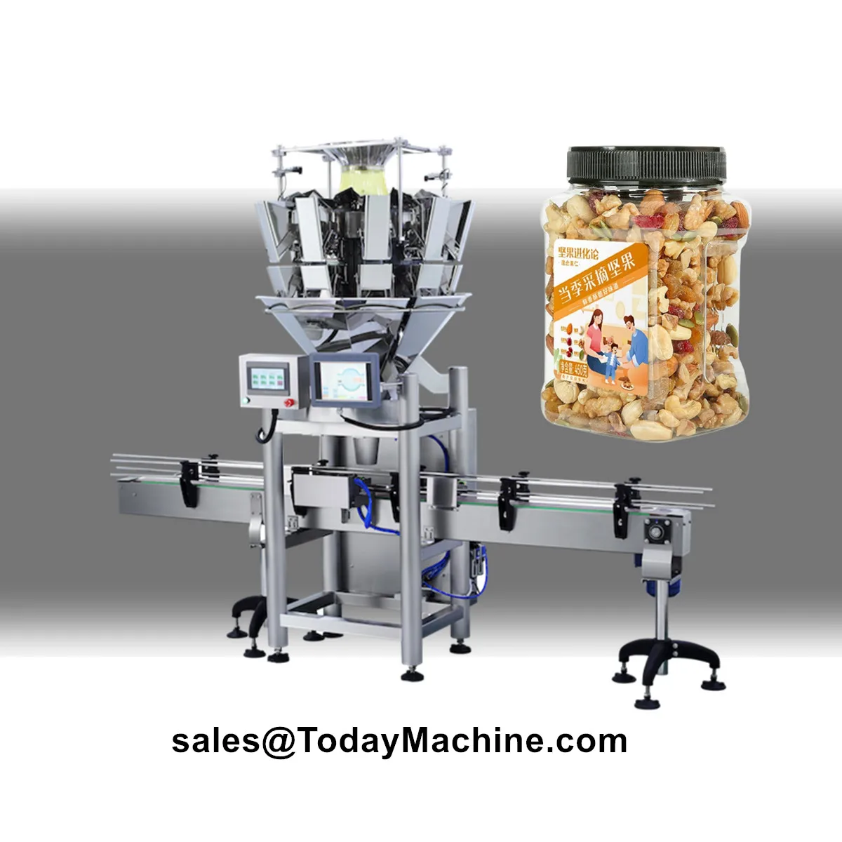 Automatic Plastic Mixed Chocolate Bottle Granule Chocolate Ball Hard Candy Filling Machine